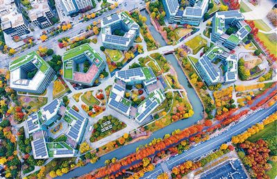 南京江岛智立方零碳园区。杨素平摄(人民图片)